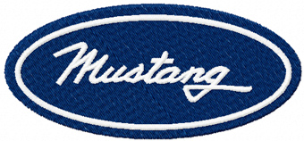 Mustang logo machine embroidery design